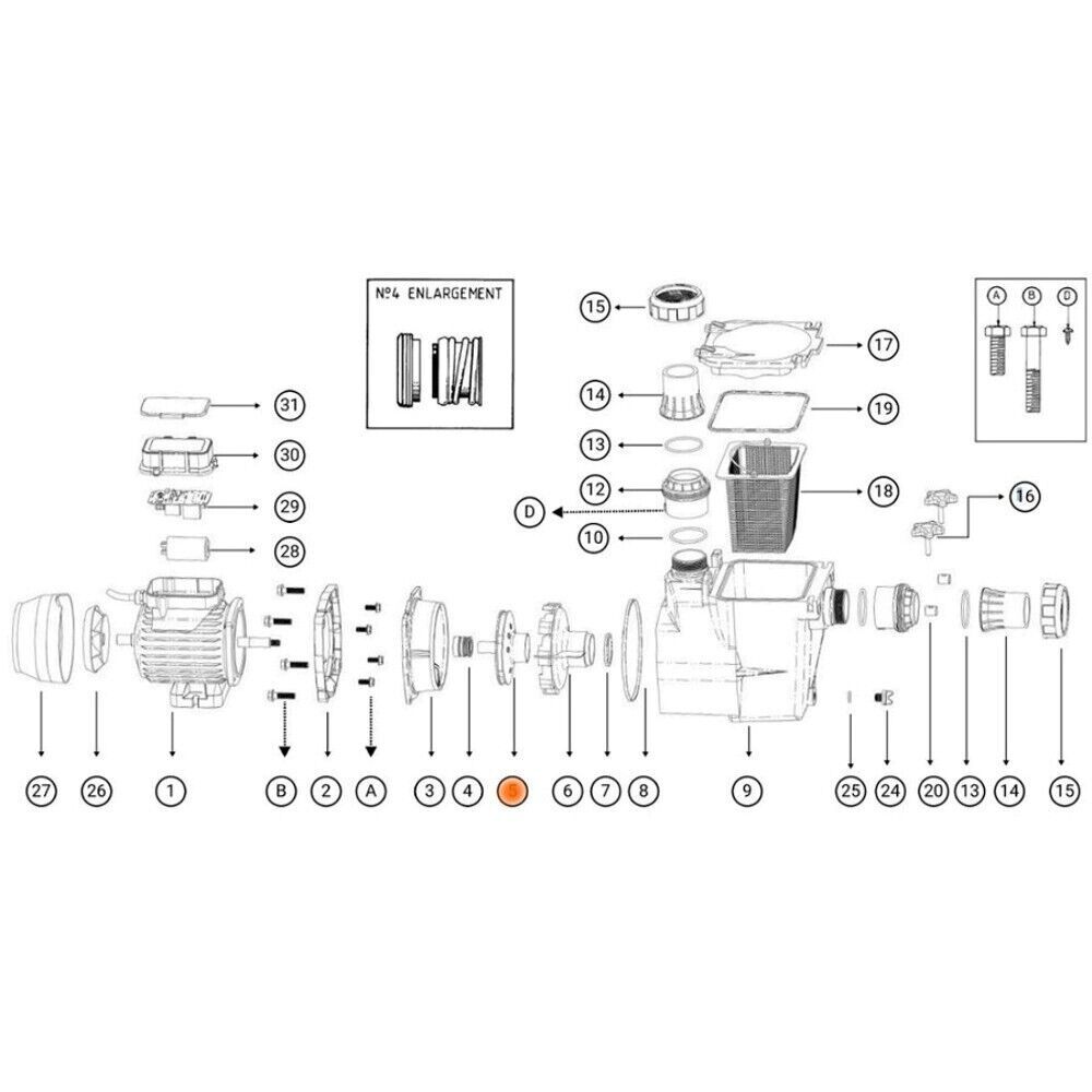 Poolrite SQ Gemini Twin Speed Pump Impeller